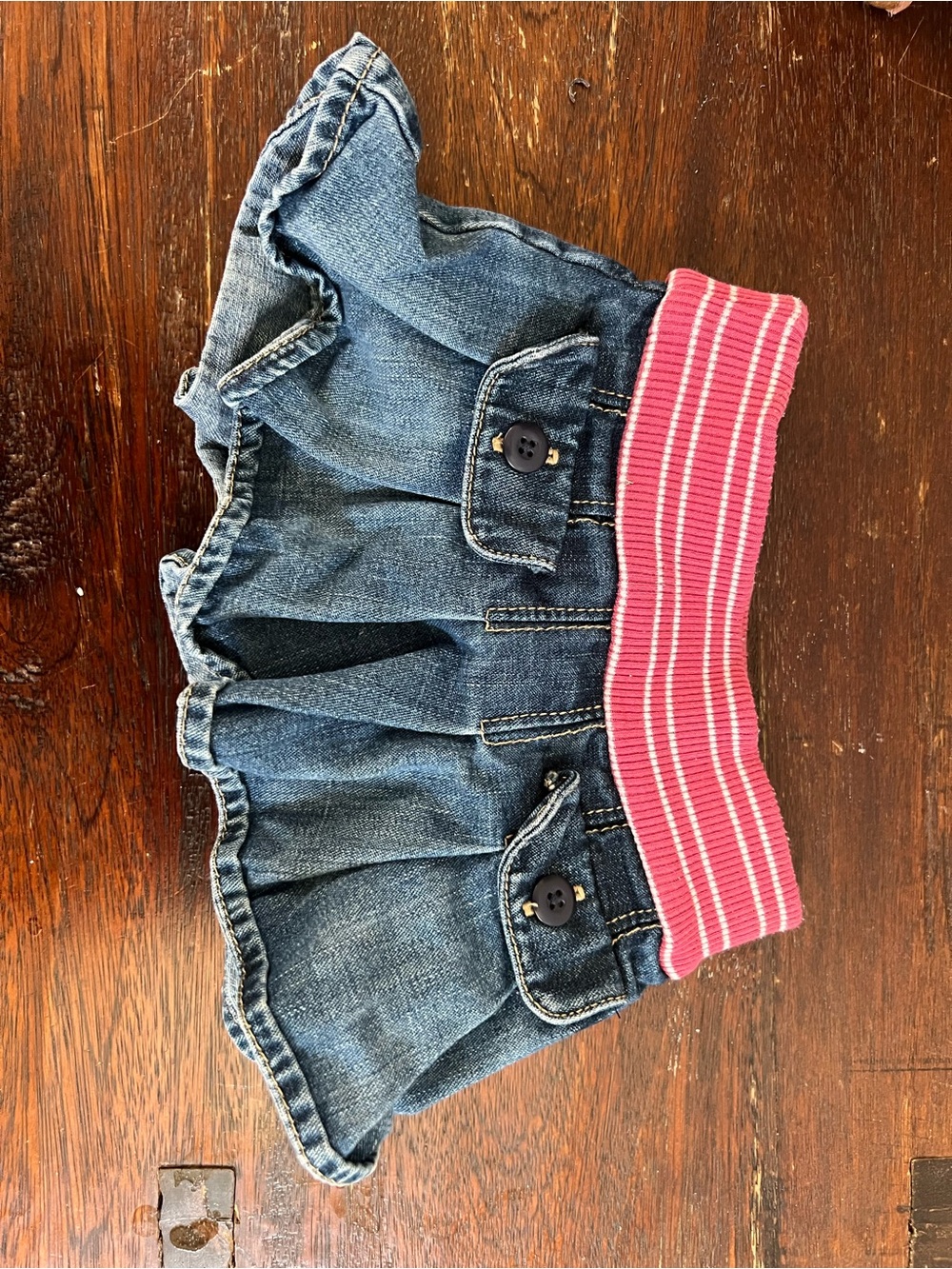 Old Navy Pink & White Striped Waistband Skirt Baby Girl 9-12 Months